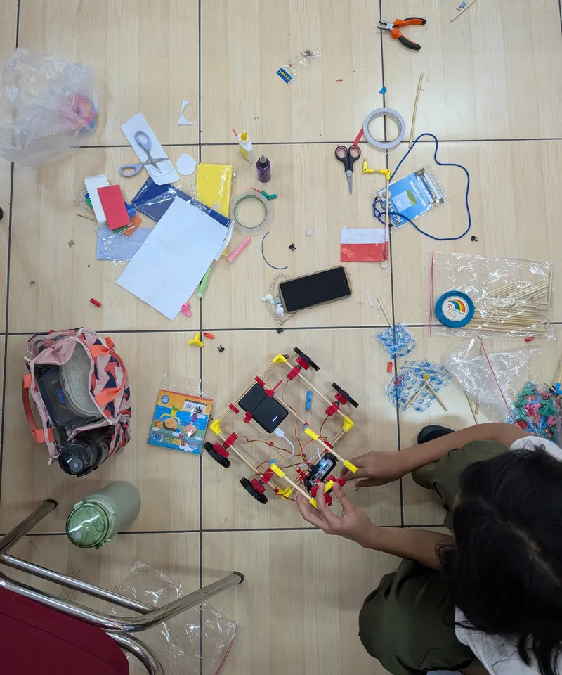 A workbench from above
