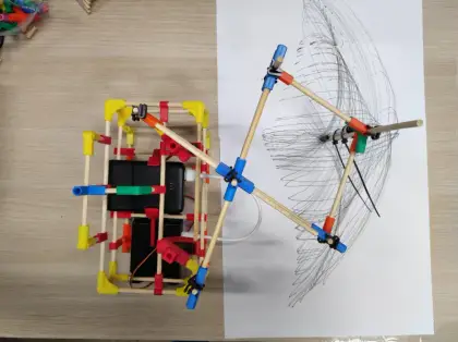 A build with a wire parabola dish