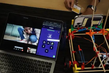 A video call and the control app
