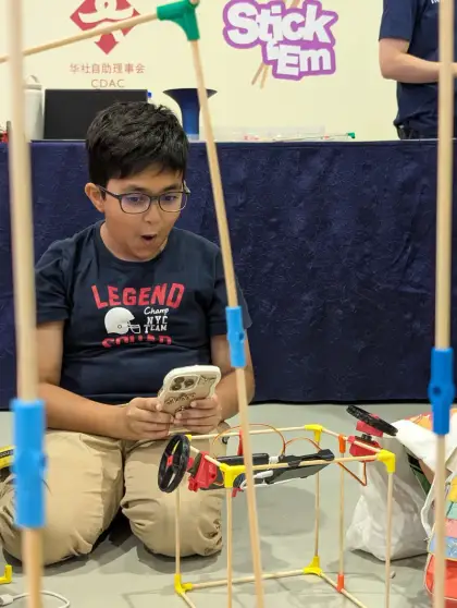 Amazed inside his own build