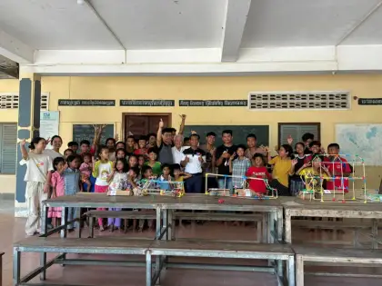 A village school in Cambodia behind their builds