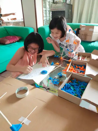 Laughing over the connector trays