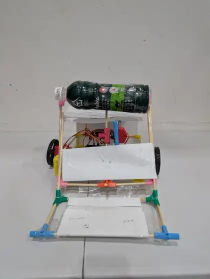 The can cart, ramp folded down