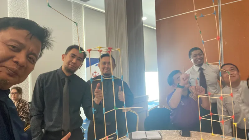 Teachers in Brunei seen through the frames of their towers