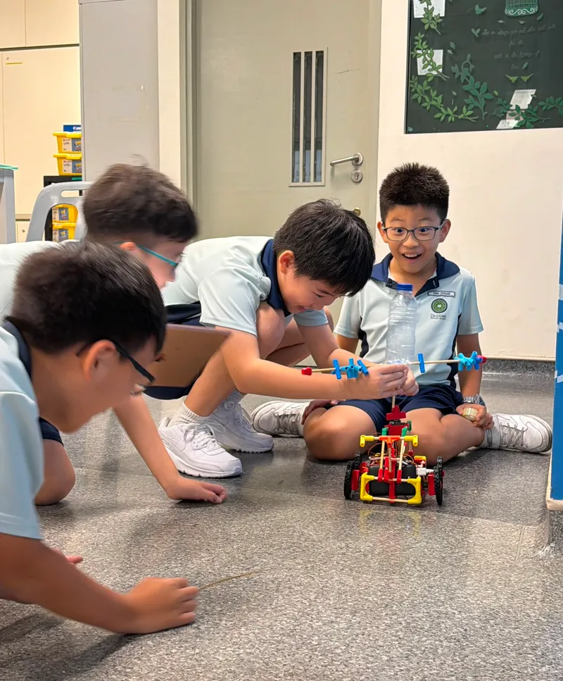 Testing the car on the floor
