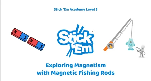 Stick ’Em Academy lesson cover: Exploring Magnetism with Magnetic Fishing Rods