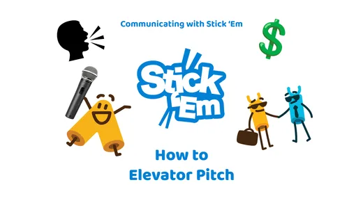Stick ’Em Academy lesson cover: How to Elevator Pitch