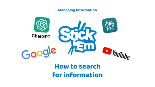 Stick ’Em Academy lesson cover: How to Search for Information