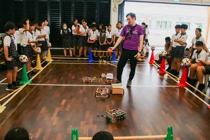 Singapore students working with Stick ’Em in a classroom